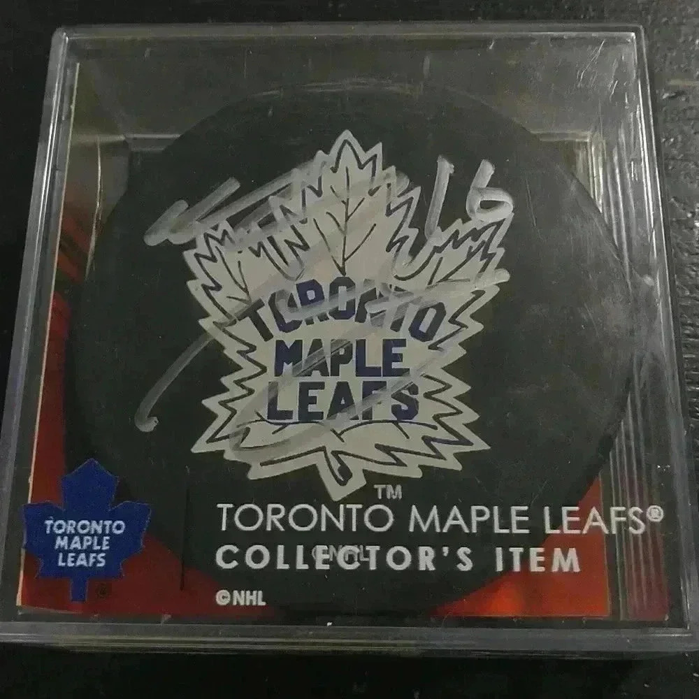Mitch Marner signed puck